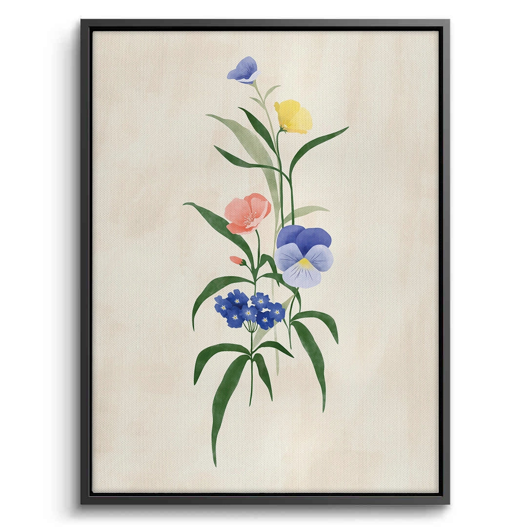 2Minimalist Wildflower Bouquet - Canvas