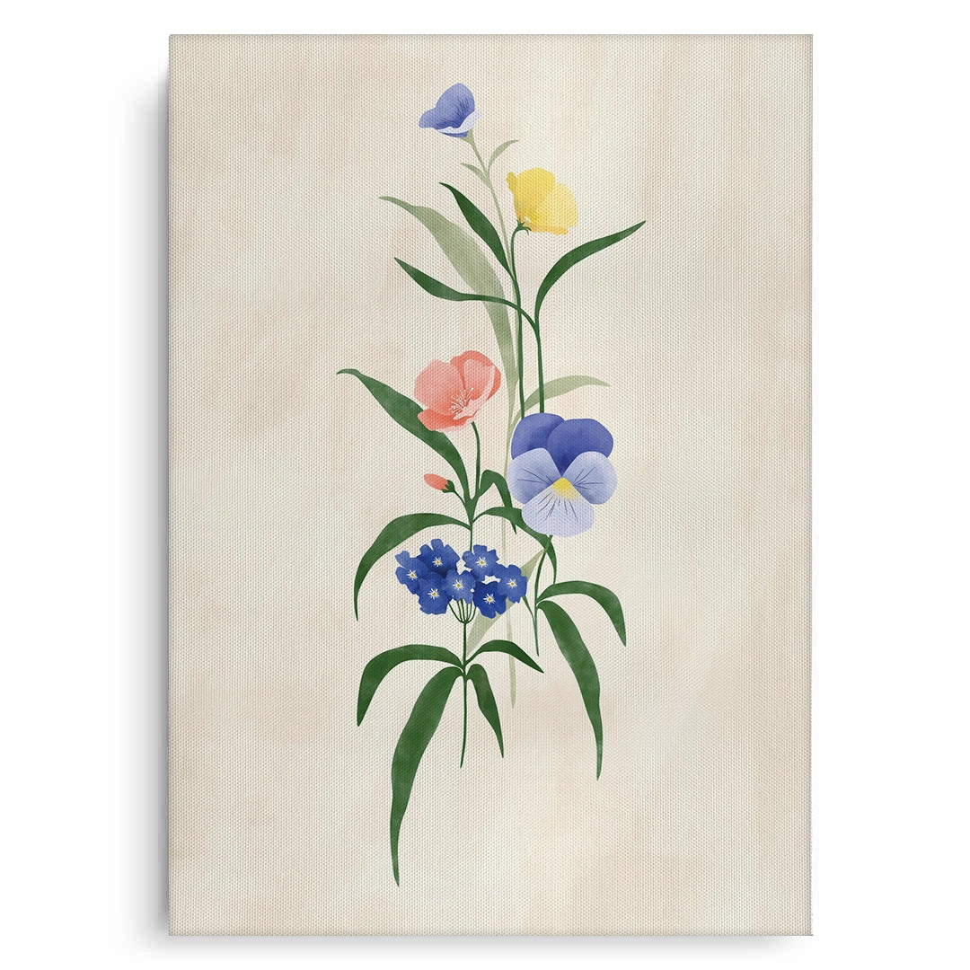 2Minimalist Wildflower Bouquet - Canvas