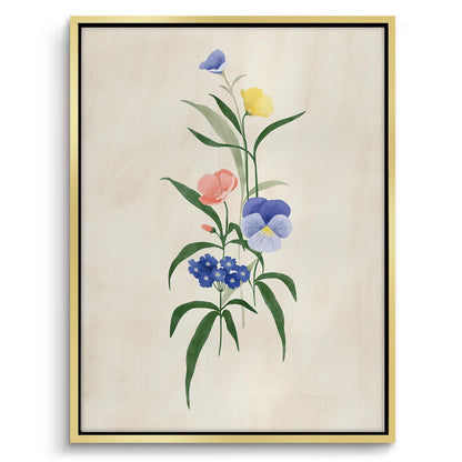Minimalist Wildflower Bouquet - Canvas