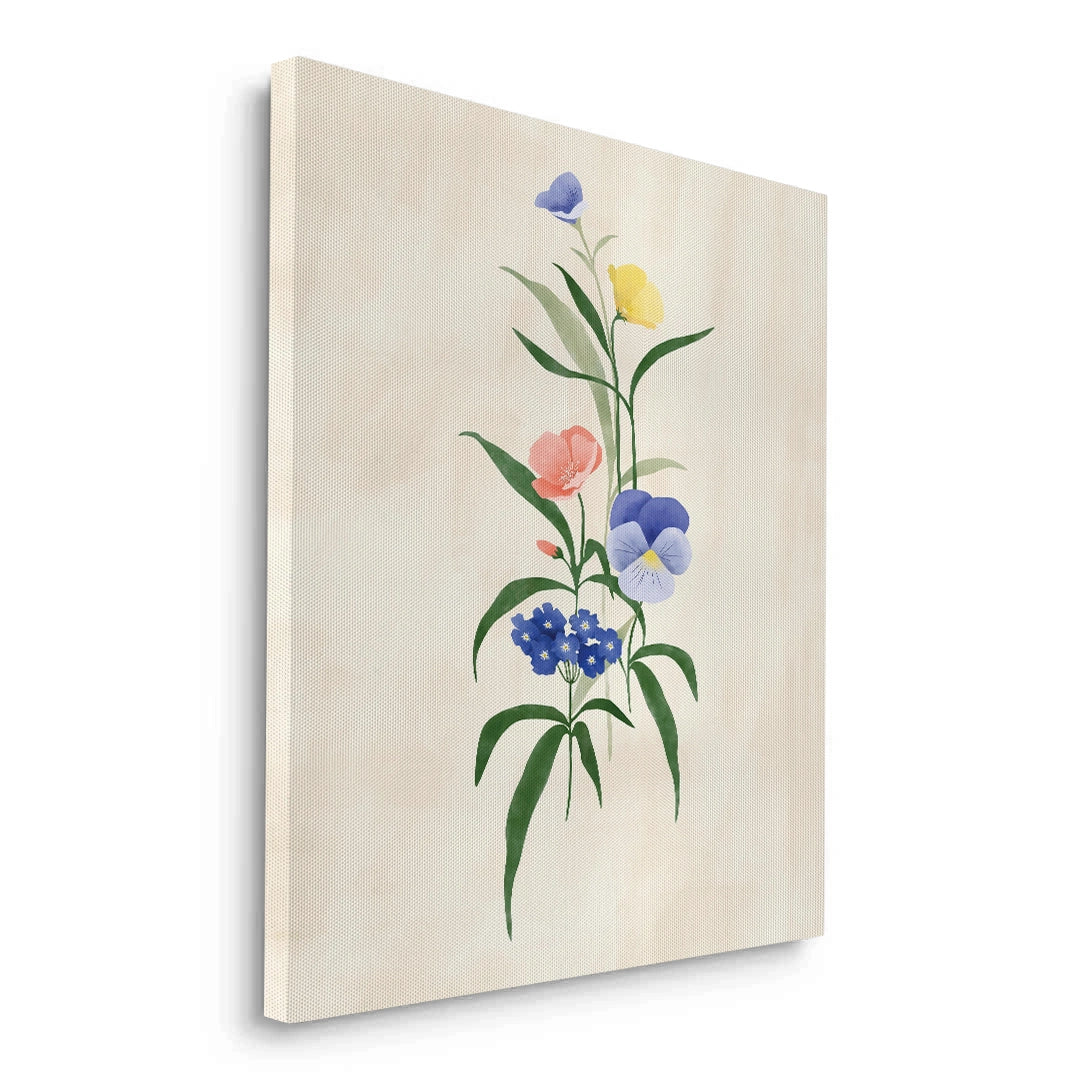 2Minimalist Wildflower Bouquet - Canvas