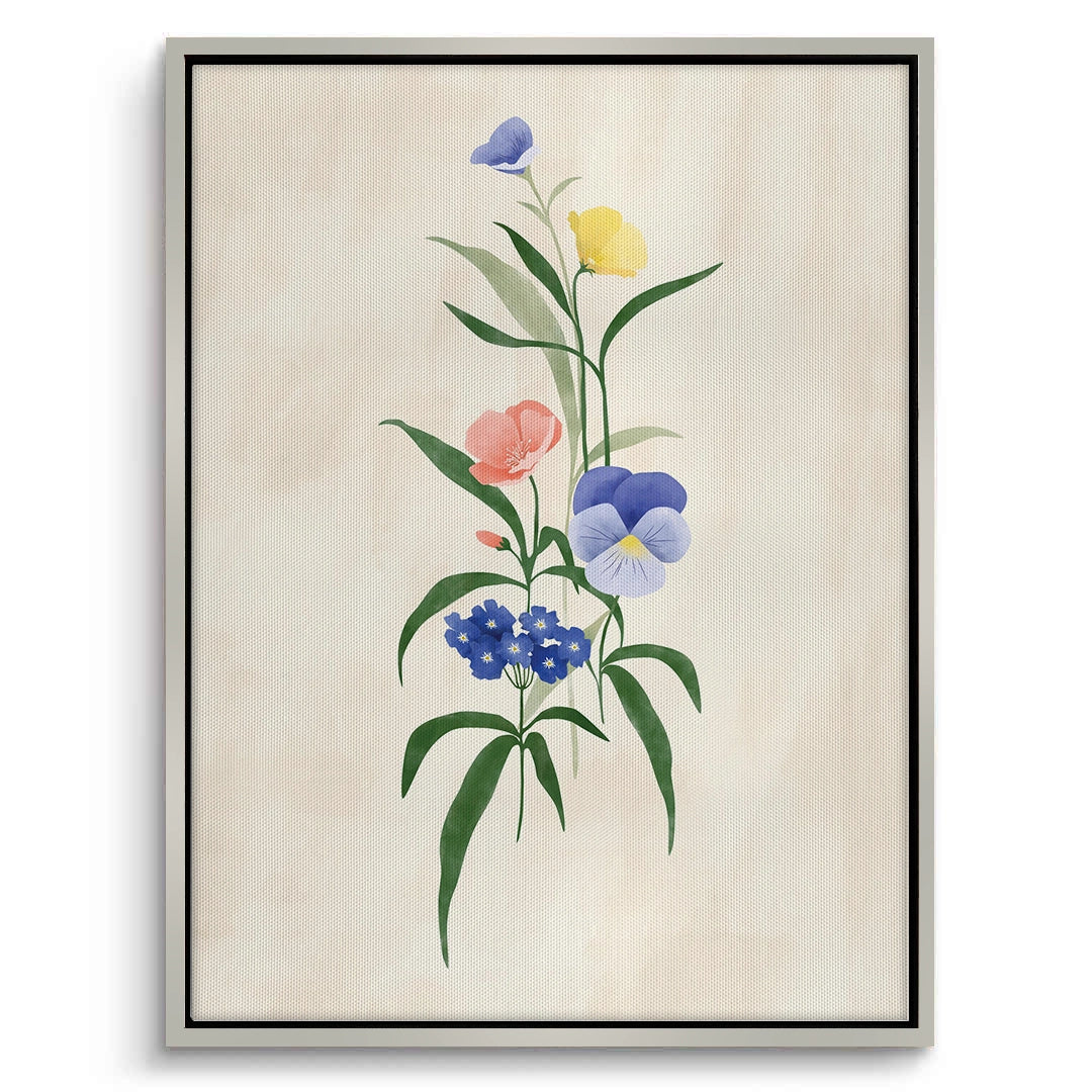 2Minimalist Wildflower Bouquet - Canvas