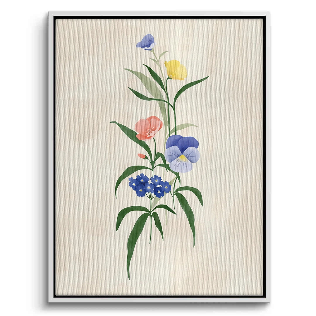 2Minimalist Wildflower Bouquet - Canvas