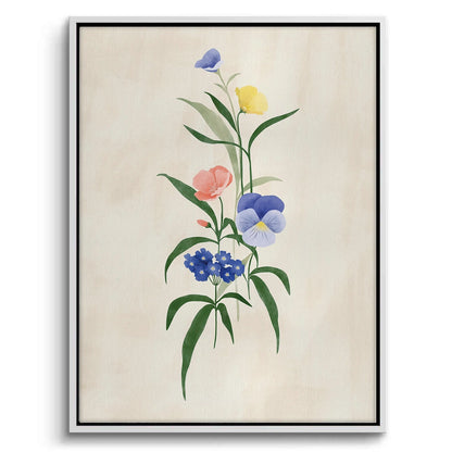 Minimalist Wildflower Bouquet - Canvas
