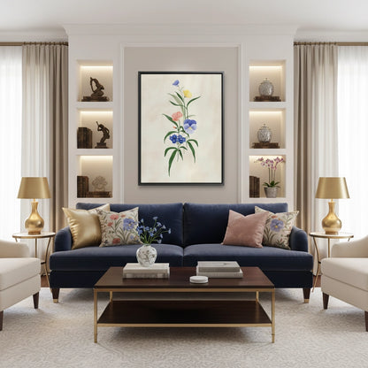 Minimalist Wildflower Bouquet - Canvas