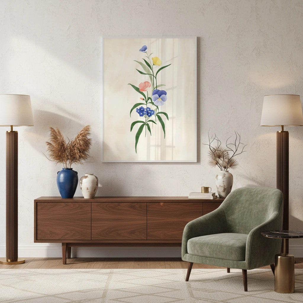 2Minimalist Wildflower Bouquet - Fine Art