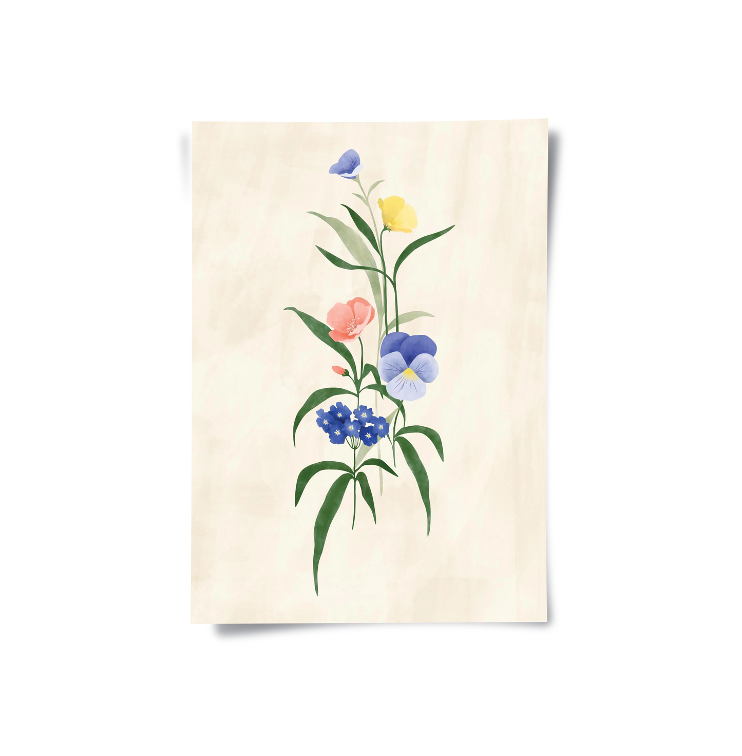 2Minimalist Wildflower Bouquet - Poster