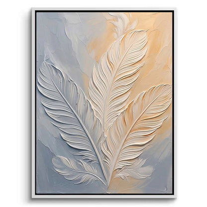 Minimalist Wing Trio wall art featuring abstract wing shapes with subtle textures and neutral tones, perfect for modern UAE home decor