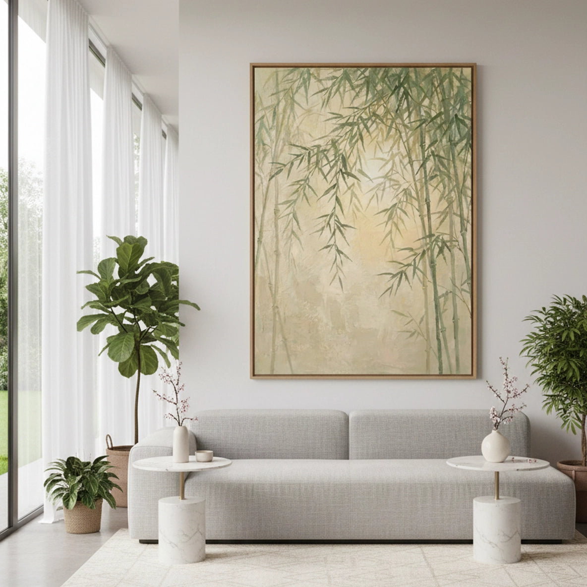 2Minimalist Zen Botanical Painting #MZBO440