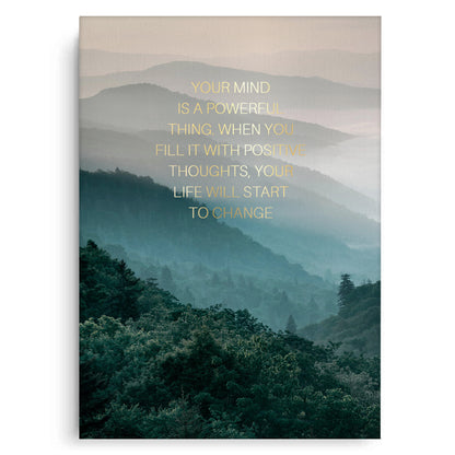 Misty Mountain Landscape - Canvas