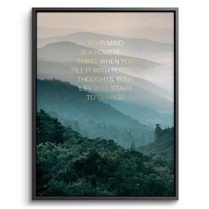 Misty Mountain Landscape - Canvas