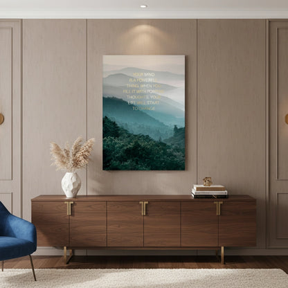 Misty Mountain Landscape - Canvas