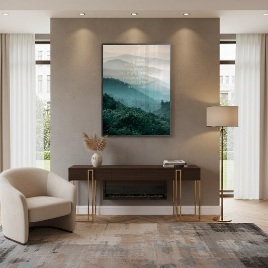 Misty Mountain Landscape - Fine Art