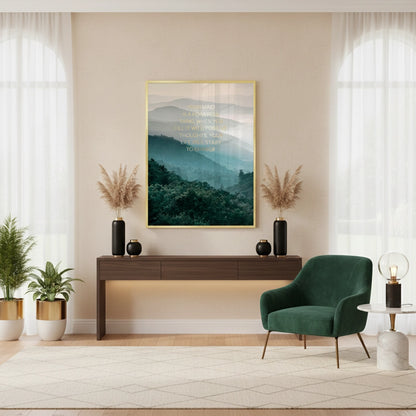 Misty Mountain Landscape - Fine Art