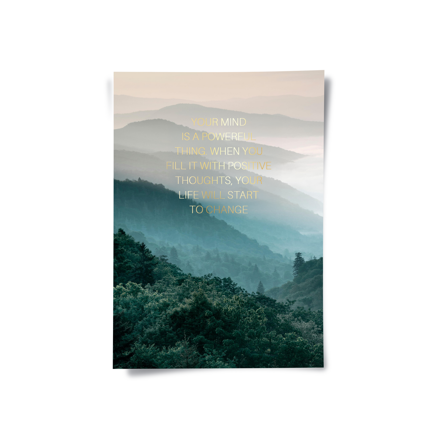 2Misty Mountain Landscape - Poster