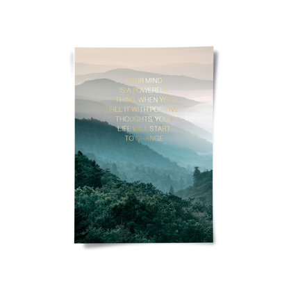 Misty Mountain Landscape - Poster