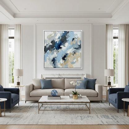Modern Azure Expressionist Painting #MAEX110