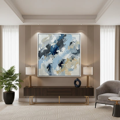 Modern Azure Expressionist Painting #MAEX110
