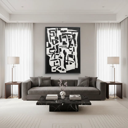 Modern Black Calligraphy Painting #MBCA110