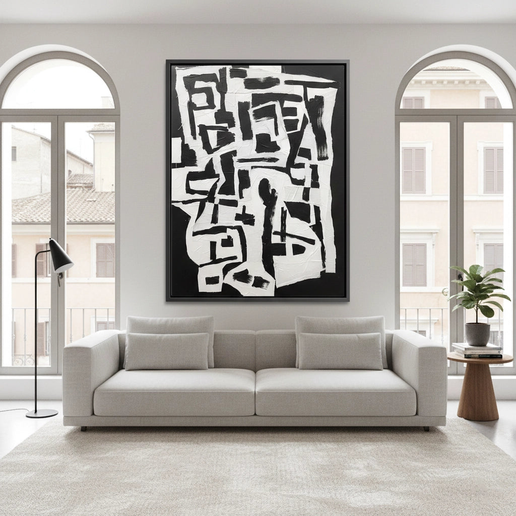 2Modern Black Calligraphy Painting #MBCA110