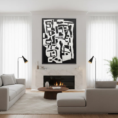 Modern Black Calligraphy Painting #MBCA110
