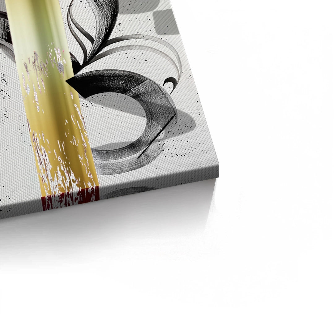 2Modern Black & Gold Calligraphy - Canvas