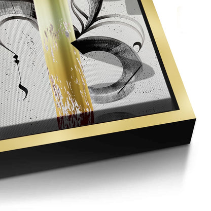 Modern Black & Gold Calligraphy - Canvas