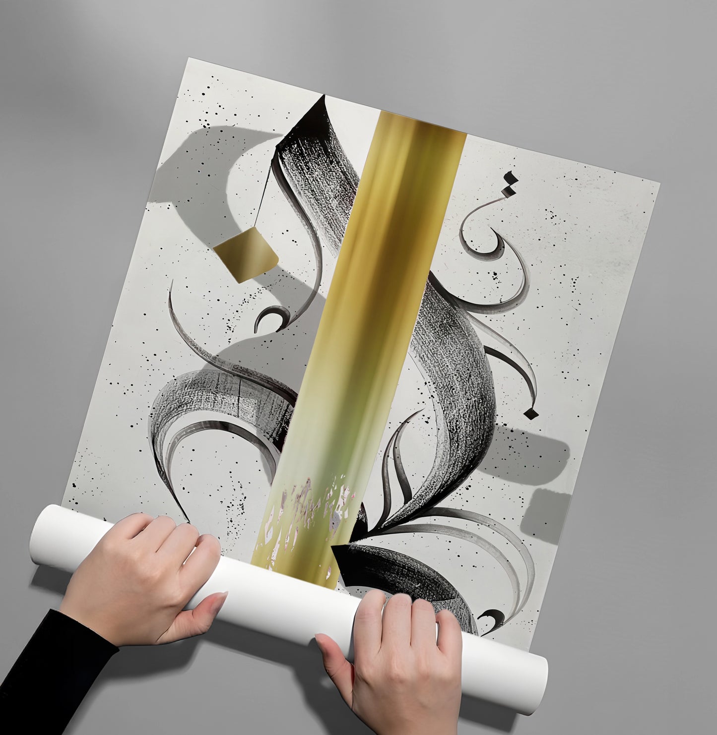 2Modern Black & Gold Calligraphy - Poster
