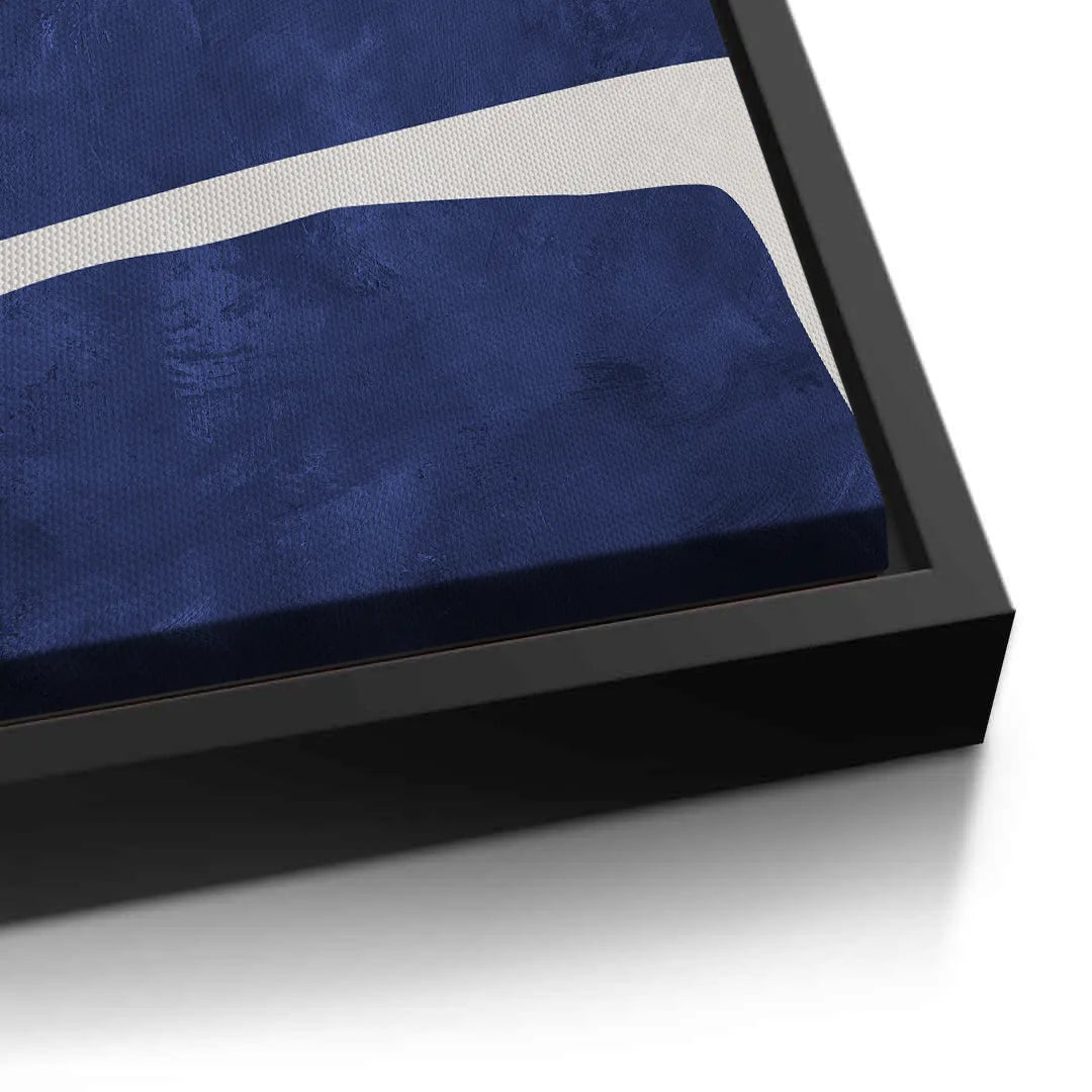 Modern Blue Curve  - Canvas - Jasmineart.ae