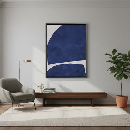 Modern Blue Curve  - Canvas