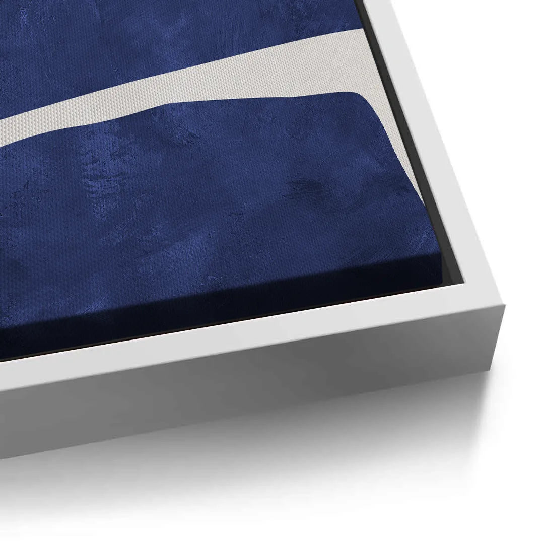 Modern Blue Curve  - Canvas - Jasmineart.ae