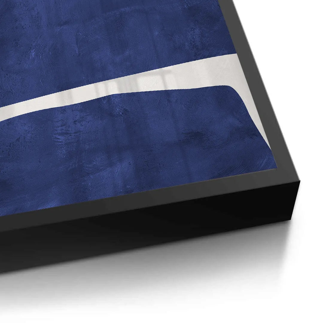 Modern Blue Curve  - Fine Art - Jasmineart.ae
