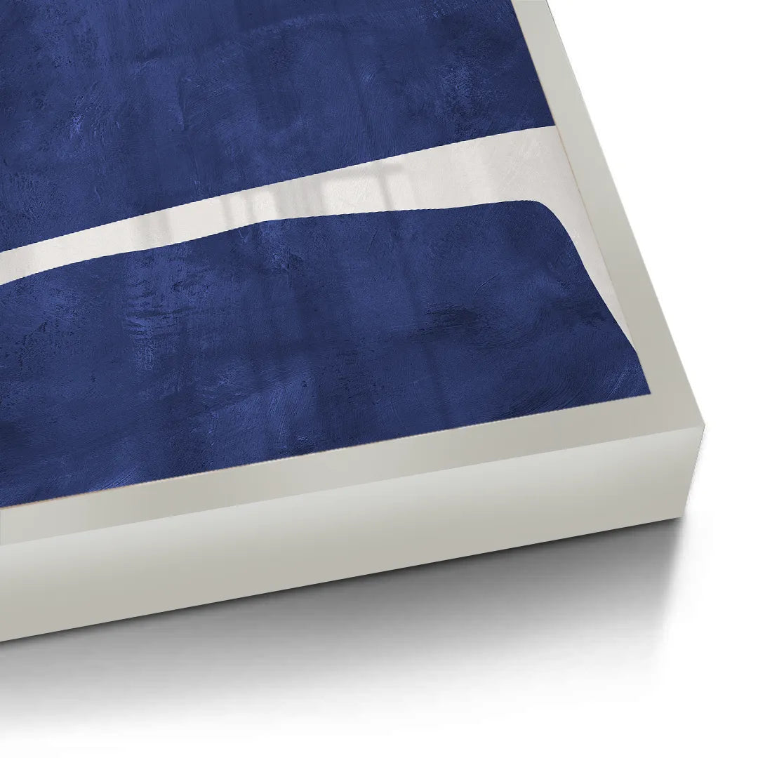 Modern Blue Curve  - Fine Art - Jasmineart.ae