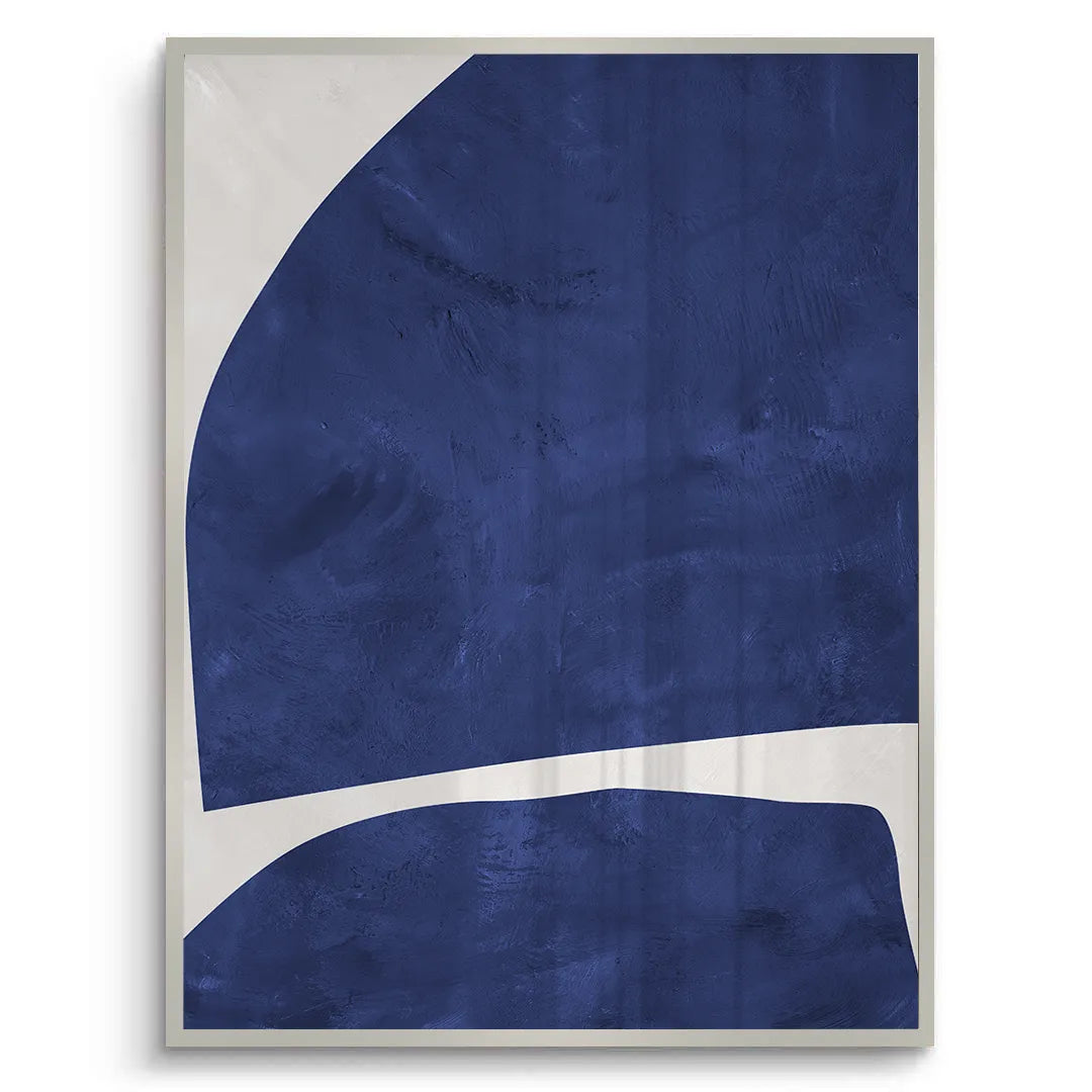 Modern Blue Curve  - Fine Art - Jasmineart.ae
