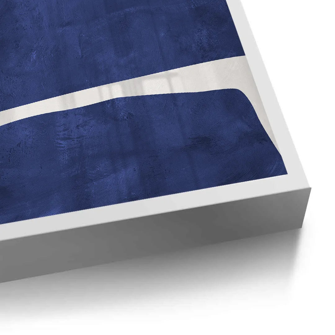 Modern Blue Curve  - Fine Art - Jasmineart.ae