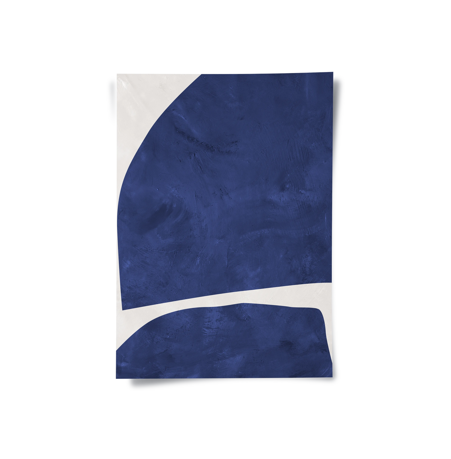 2Modern Blue Curve  - Poster