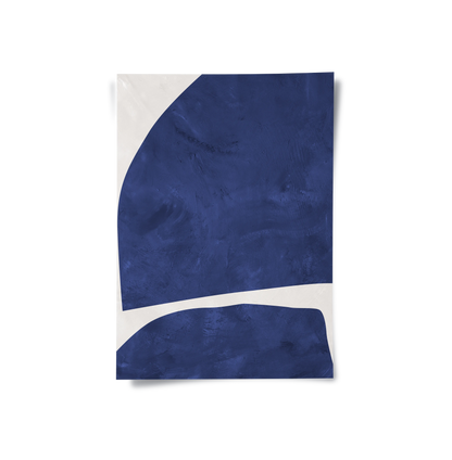 Modern Blue Curve  - Poster