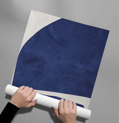 Modern Blue Curve  - Poster