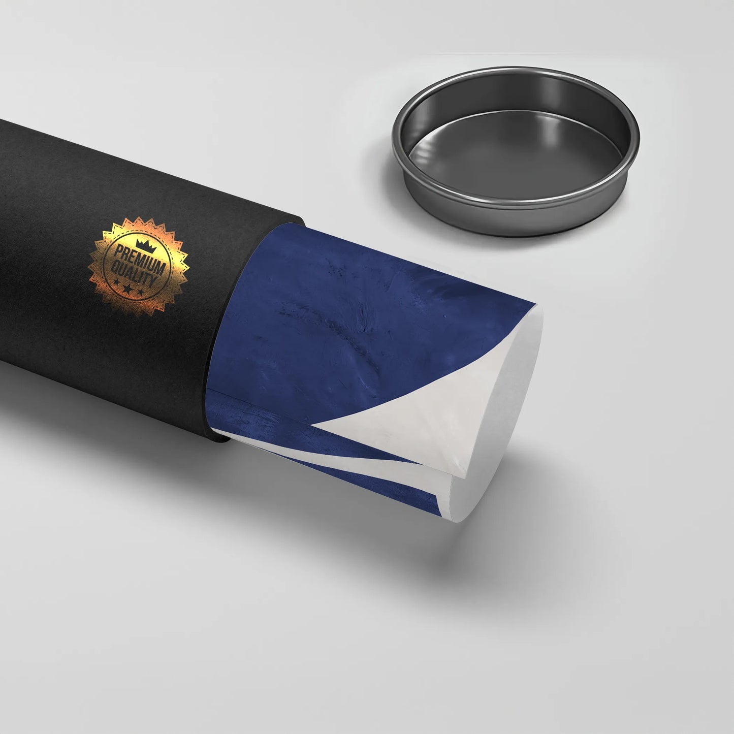 2Modern Blue Curve  - Poster