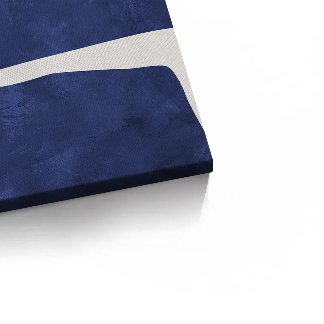 Modern Blue Curve  - Canvas - Jasmineart.ae