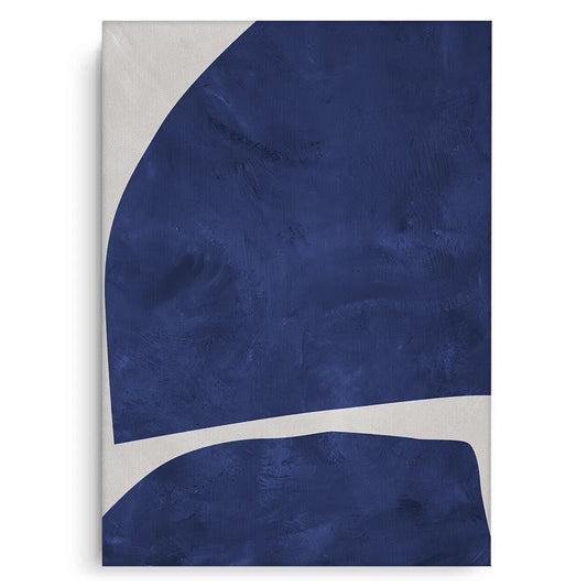 Modern Blue Curve  - Canvas