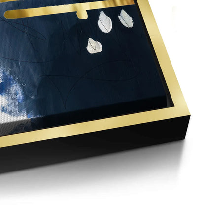 Modern Blue Gold Foil - Canvas