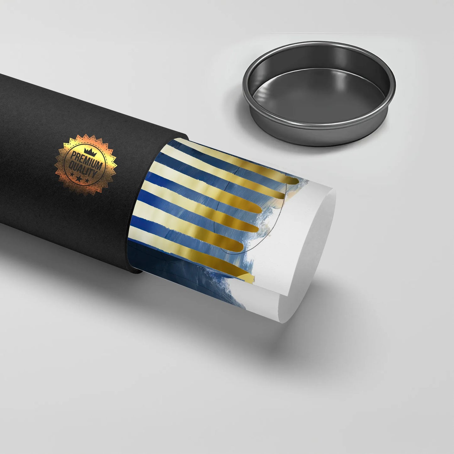 2Modern Blue Gold Foil - Poster