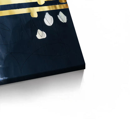 Modern Blue Gold Foil - Canvas