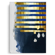 Modern Blue Gold Foil - Canvas - Jasmineart.ae