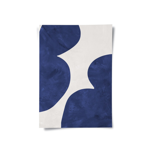 Modern Blue and Beige - Poster