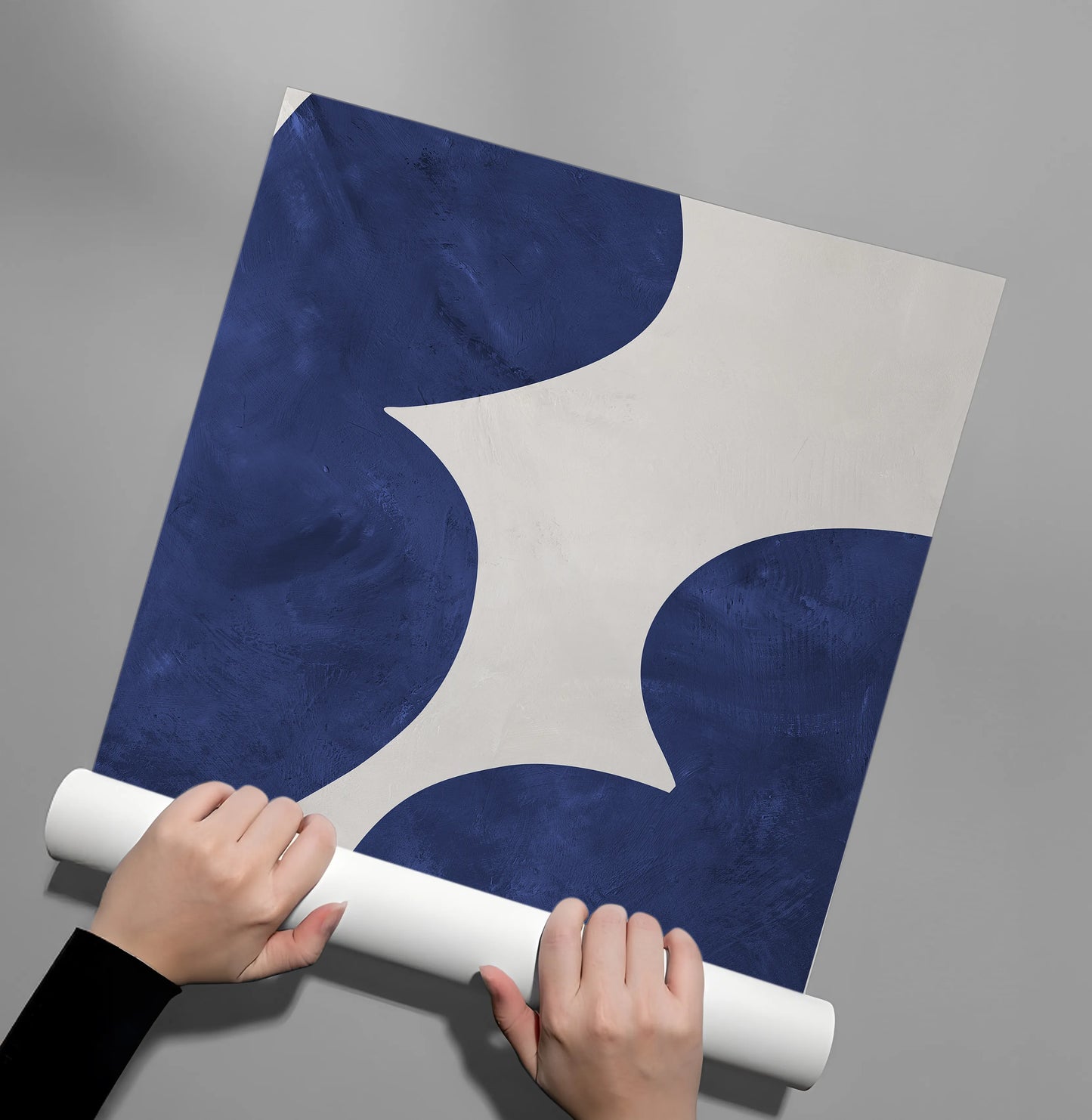 2Modern Blue and Beige - Poster