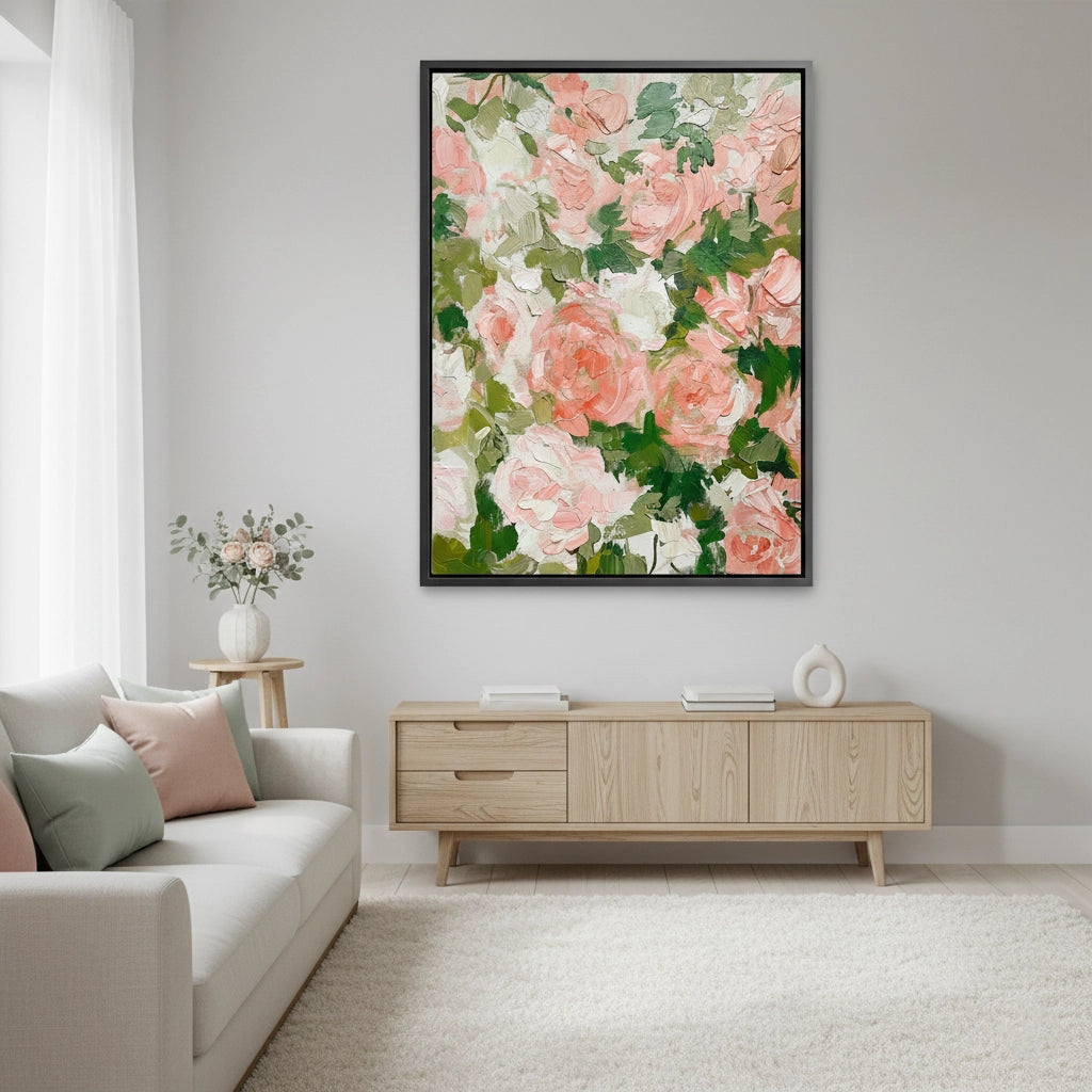 2Modern Blush Floral Painting #MBFL110