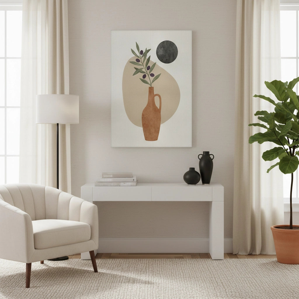 2Modern Boho Olive Branch - Canvas