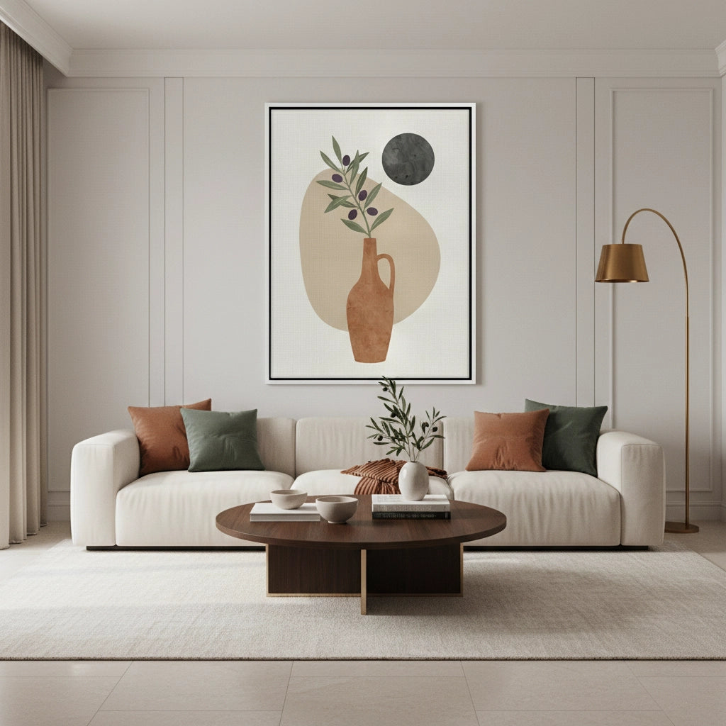 2Modern Boho Olive Branch - Canvas