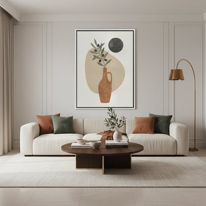 Modern Boho Olive Branch - Canvas